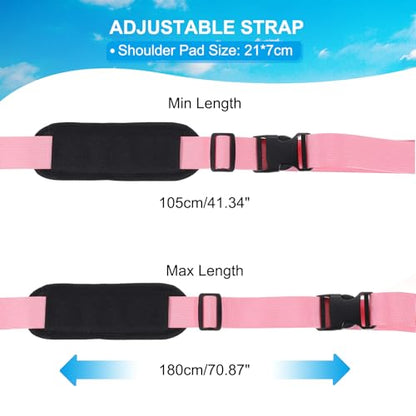 PATIKIL Pink Adjustable Beach Chair Straps, Shoulder Carrying Straps for Folding Chair Backpack - color: Pink