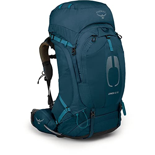 Osprey Atmos AG 65L Men's Backpacking Backpack, Venturi Blue, L/XL - color: Venturi Blue, size: Large-X-Large