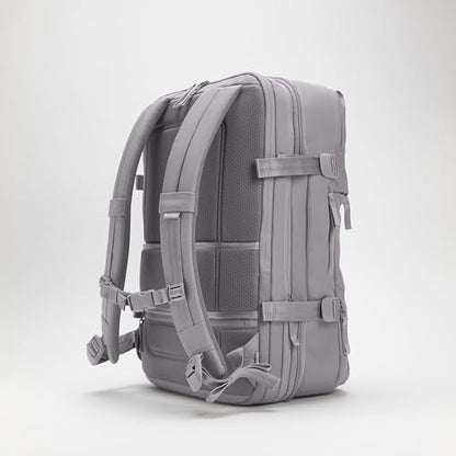 Incase A.R.C. Travel Backpack 38L – Expandable Carry On Luggage, Fits up to 17" Laptop – Butterfly Opening, Quick Access Pocket, Shoe Storage – Airplane Travel Essentials, Weekend Bag – Grey - color: Grey