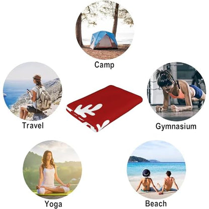 Winter Christmas Deer Beach Towel, Xmas Red Reindeer Quick Dry Sand Free Absorbent Bath Towel, Large Microfiber Towel Pool Travel Camping Gym Swim 30x60 Inch/ 77X153cm - color: Christmas Deer