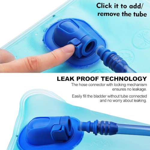Hydration Bladder, 1.5-2-3L Water Bladder for Hiking Backpack, BPA-Free Leak Proof Water Reservoir Storage Bag, Water Pouch Hydration Pack for Camping Cycling Running - color: 2L-Water Bladder-Blue
