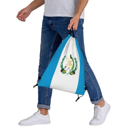 Guatemala Flag Drawstring Bag Sport Gym Backpack Beach Travel Sack Draw String Yoga Bag For Men Women - color: Guatemala Flag