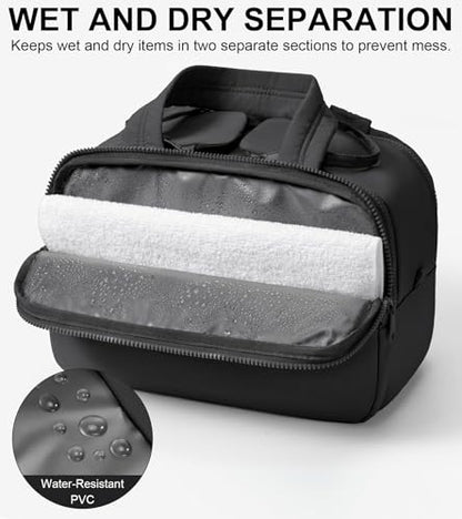 Travel Toiletry Bag, Large Wide-open Puffy Makeup Bag for Women Black - color: Black