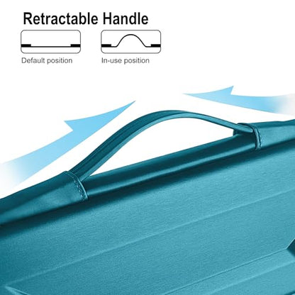 DOMISO 13.3-14 Inch Laptop Hard Case, Waterproof Shockproof Hard Shell Laptop Sleeve Protective Computer Bag for Macbook Pro/Lenovo ThinkPad/Dell XPS/HP Pavilion, Teal - color: Teal, size: 14 Inch