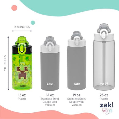 Zak Designs Minecraft Sage 16oz Leak-Proof Straw Kids Water Bottle, 2-Pack - color: Minecraft (Creeper)