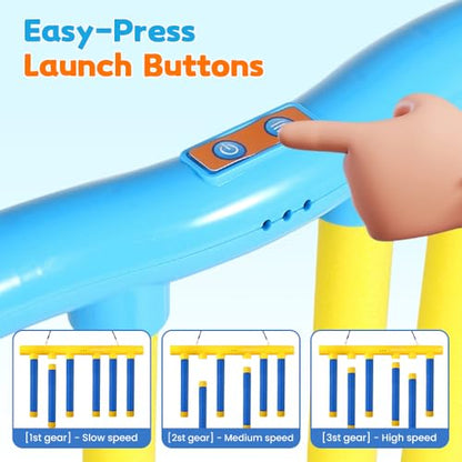 Reflex Sticks Rebounce Game, Reflex Challenge Game, Falling Sticks Reaction Time Trainer with Adjustable Speed Modes for Home, Office & Team Activities (Blue) - color: Blue