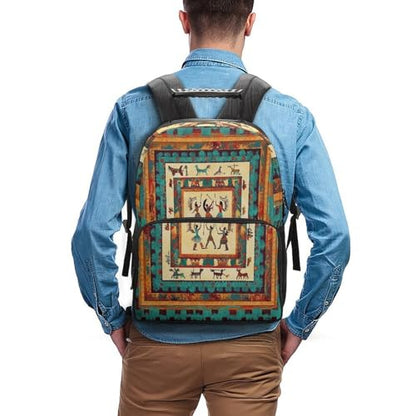 Supdreamc Daypack Lightweight Multipurpose Anti-Theft Southwestern Native American Indian Shoulder Bag Large Capacity Laptop Book Bag Rucksack With Adjustable Shoulder Straps - color: Pattern 431