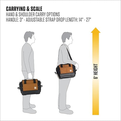 Carhartt Mens Station Tool Bag W/Adjustable Shoulder Straps, Durable, Water-Resistant Tool Organizer, Medium Tool Bag - style: Medium Tool Bag