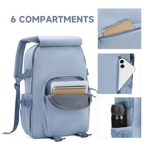 GAEKEAO Classical Basic Travel Backpack for Women and Men Lightweight Travel Workout Sports Backpack Casual Daypack, Blue - color: A03 Light Blue