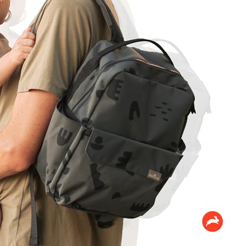 RED ROVR Mini Roo Lightweight Backpack | 6 pockets for everyday essentials (Charcoal Doodle) - color: Charcoal Doodle