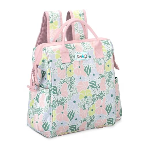 Swig Life Packi Backpack Cooler, Insulated Cooler, Waterproof Beach Bag, 24 Cans, Lightweight Insulated Coolers - color: Garden Party