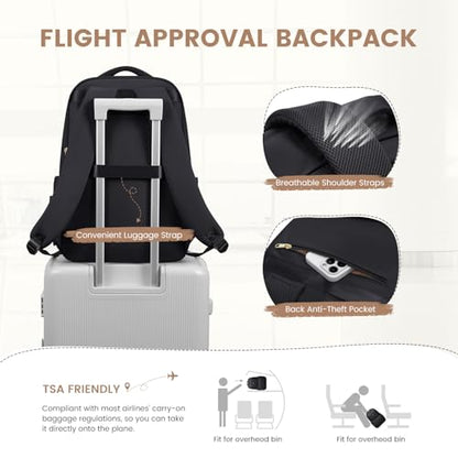 GOLF SUPAGS Lunch Backpack 16 Inch Laptop Backpack with Insulated Cooler Lunch Box Food Bag for College Work Camping Picnics (Black) - color: Black