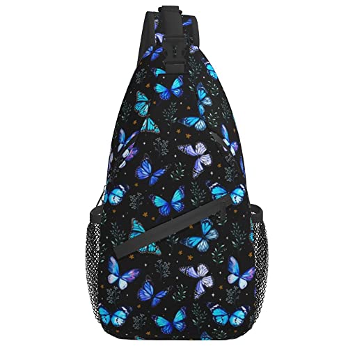 Butterflies Sling Bag Crossbody Sling Backpack for Women Men Travel Hiking Daypack Chest Shoulder Bag | Travel - color: Color-1