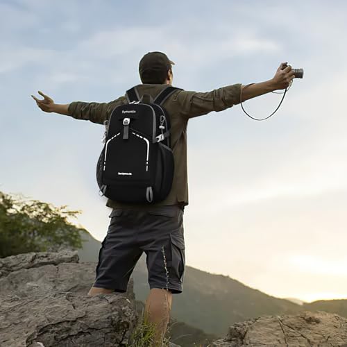 35L Lightweight Packable Backpack – Durable Foldable Daypack for Travel, Hiking, and Gym (Black) - color: 35l-black