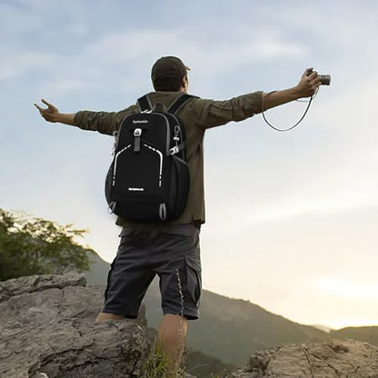 35L Lightweight Packable Backpack – Durable Foldable Daypack for Travel, Hiking, and Gym (Black) - color: 35l-black
