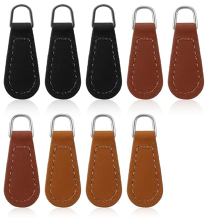 9 Pcs Purse Zipper Pull, Replacement Zipper Pull Tabs, Easy to Install Repair Extender for Jackets, Backpacks, Luggage, Wallets, Boots
