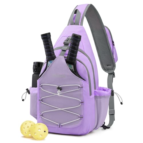 G4Free Pickleball Sling Bag for Women - Lightweight Crossbody Sports Bag - color: Purple