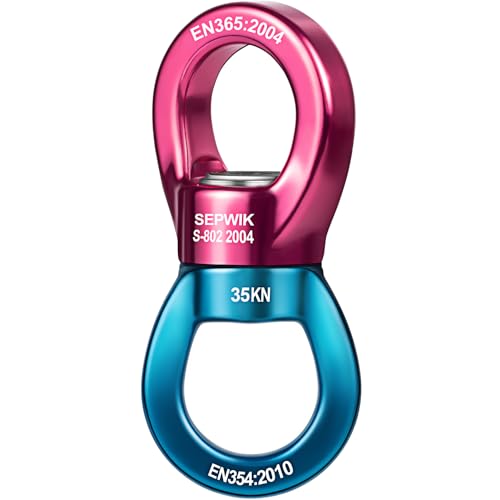 Swing Swivel, 35KN Swing Spinner, 360° Safety Rotational Device Hanging Accessory for Hanging Hammock, Web Tree Swing, Aerial Dance, Children's Swing - color: Red Blue