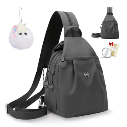 Waterproof 2-Way Mini Commuter Bag, Multi-Compartment Oxford Small Backpack, For Women, Collegeman, Commuter (Grey) - style: Grey