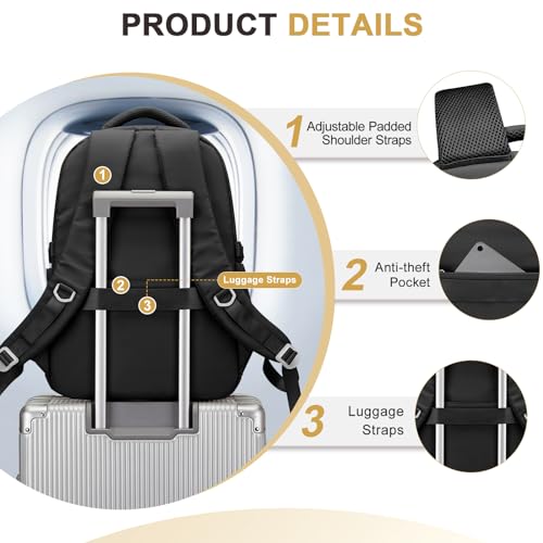 Cute Black Backpack for College Students Waterproof School Bag High School Backpacks for Teens Girls Boys Laptop Bookbag Casual Daypacks Backpacks for Women Men - color: B1-black