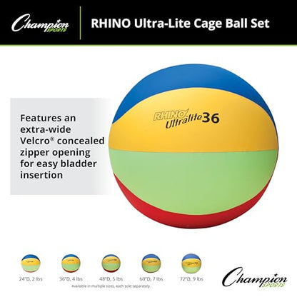 Champion Sports Rhino Lite Cage Ball Set - size: 60-Inch Diameter
