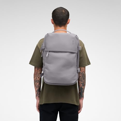 Incase A.R.C. Travel Backpack 38L – Expandable Carry On Luggage, Fits up to 17" Laptop – Butterfly Opening, Quick Access Pocket, Shoe Storage – Airplane Travel Essentials, Weekend Bag – Grey - color: Grey