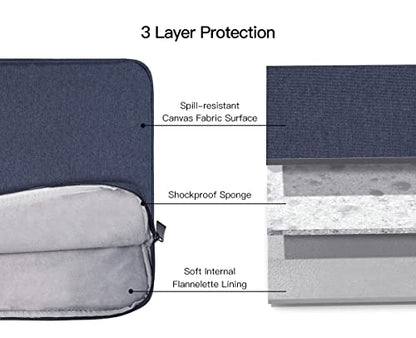 17 17.3 inch Laptop Sleeve Case for HP 17.3 inch Laptop/HP Envy 17 / Pavilion 17, Dell Inspiron 17, Lenovo Ideapad 17.3, ASUS Vivobook 17, 17-in Water-Resistant Computer Notebook Bag - color: Navy Blue