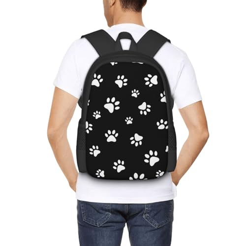Breathable Outdoor Daypack Animal Puppy Dog Paw Print, Durable Anti Theft Travel Backpack Adjustable Strap Shoulder Bag for Hiking Camping City Walking - color: Design (1027)