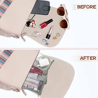 EASYFUN Small Zipper Pouch，6 Pieces Mini Mesh Pouch Coin Purse Portable Cosmetic Case Mesh Storage Bags with Key Kit Small Item Organizer,5 x 4 Inch - color: Grey