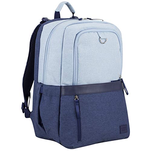 BODHI The Baby Athleisure Tech Diaper Bag Backpack with removable changing pad, Unisex, for Moms and Dads - Light Blue Chambray - color: Baby Blue