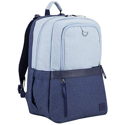 BODHI The Baby Athleisure Tech Diaper Bag Backpack with removable changing pad, Unisex, for Moms and Dads - Light Blue Chambray - color: Baby Blue