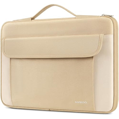 DOMISO 17-17.3 Inch Laptop Sleeve Case,Water-resistant Laptop Protective Case for Dell, HP, Lenovo, Asus, Acer, Alienware,Beige - color: Beige, size: 17 - 17.3 Inch