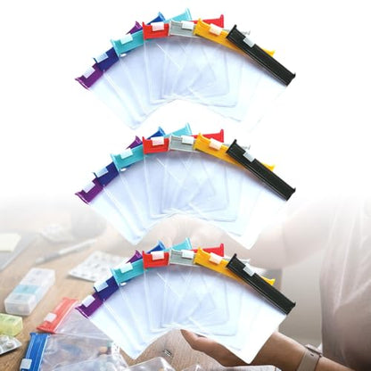 Reusable Pill Pouches for Travel: Color Coded Self Sealing Medicine Bags - Waterproof EVA Pill Pockets for Storage (3 Set)