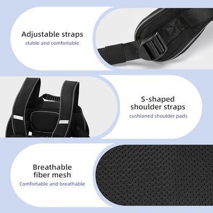 Wakytu Dog Backpack Carrier for Dogs,Dog Lift Harness,Adjustable Padded Breathable Straps for Dogs, Disabled, Joint Injuries, Arthritis,S - size: S（4.5-7.5lbs）