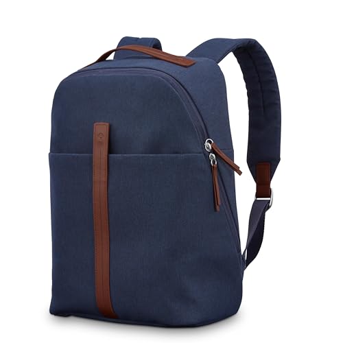 Samsonite Virtuosa Carry-On Travel Backpack with Padded Laptop Sleeve, Navy - color: Navy