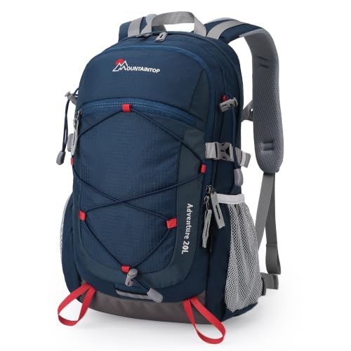 MOUNTAINTOP 20L Hiking Backpack,Lightweight Travel Backpack for Men Women Outdoor Backpacking, Camping - color: Blue&orange, size: 20L