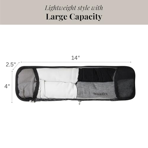 Baggallini Long Compression Cube - Lightweight Compression Packing Cube for Travel - color: Midnight Blossom