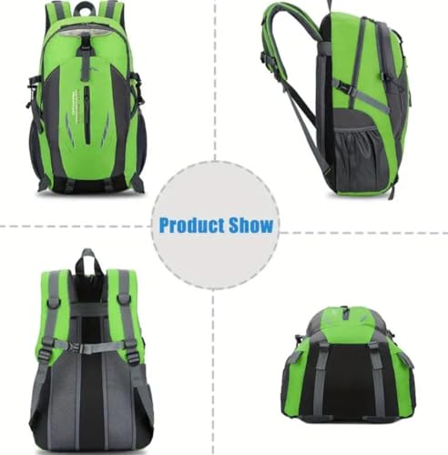 1 Pcs Outdoor Hiking Backpack, Lightweight Travel Daypack, Waterproof Multi-Function Sport Rucksack for Camping, Cycling, Mountaineering and Daily Outdoor Use, Green