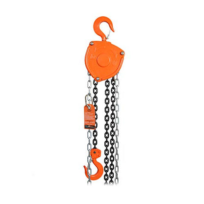 Prowinch 4400 lbs. 2 Ton 20 ft Manual Chain Hoist with Durable G80 Black Tempered Chain for Heavy-Duty Lifting and Rigging in Industrial and Construction Applications - size: 2 TON 20 FT