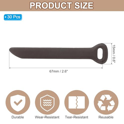 PATIKIL 30Pcs Leather Zipper Pull, 2.6" Replacement Zipper Puller Extender Backpack Luggage Sliders for Handbags Suitcases Bags Wallets Jackets Coats Pull Tabs, Coffee - color: Coffee