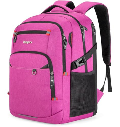 40L Expandable Laptop Backpack, Anti-thief Travel Backpack, Airline Approved Business Waterproof Carry on Luggage, Fits 15.6" Laptop for Men Women - color: Purple, size: 15.6 inches