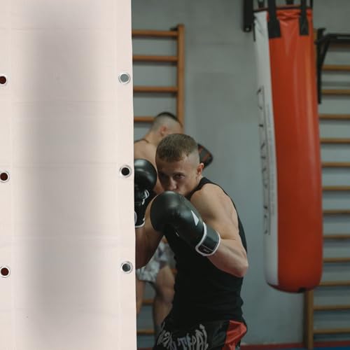 PRETYZOOM Triplet Boxing Bag Wall-Mounted Fitness Sandbag Empty 110x40cm Canvas Workout Punching Bag for Boxing Training and Martial Arts Practice