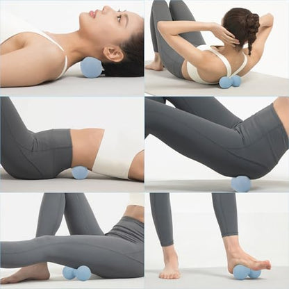 JIEJUNJI Massage Balls Set for Deep Tissue Muscle Relief, Trigger Point & Myofascial Release, Full Body Use for Back, Neck, Shoulder, Foot & Hip (Peanut Ball Set) - style: Peanut Ball Set