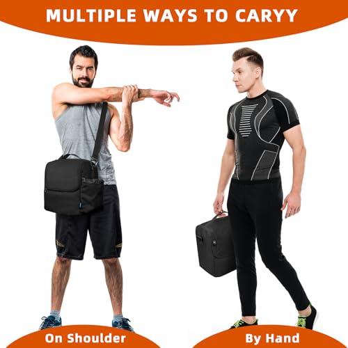 Xxerciz Carry Bag Compatible with Protein Powders, Sport Gym Bag with Adjustable Straps Compatible with Blender Shaker Bottle, Travel Duffel Case Carry On Backpack for Gym, Fitness, Workout