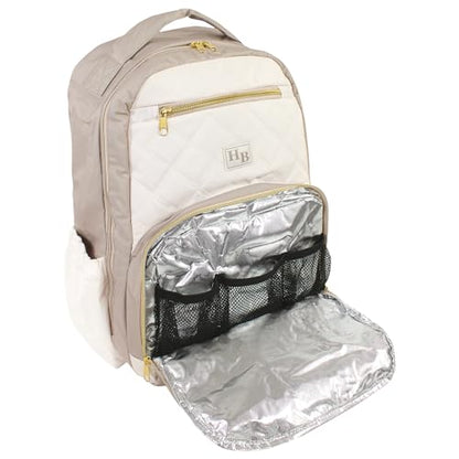 Hudson Baby Unisex Baby Premium Diaper Bag Backpack and Changing Pad, Taupe Beige, One Size - color: Taupe Beige