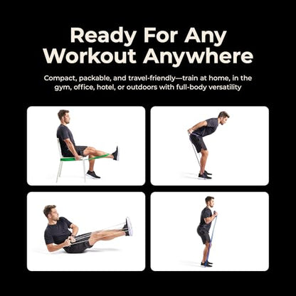 Sunny Health & Fitness Versatile Resistance Bands (Single or Combo Set) for Strength Training, Power Cage, Squat Rack, Home Gym, Body Stretching, Physical Therapy – 100, 140, 160, 180 & 10-75 LB Combo - style: 15-95 LB Combo