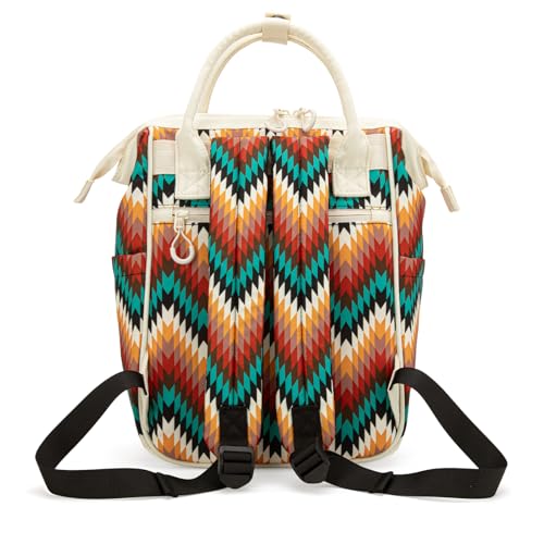 Montana West Wrangler Aztec Callie Diaper Bag Backpack with Stroller Straps Multifunction Baby Travel Bag WG2211-9110TN - color: Classic Tan