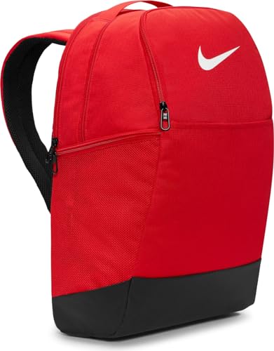 Nike Unisex Adult Gameday Brasilia 9.5 Training Backpack (24L or 30L) | Mens and Womens - color: University Red/Black/White, size: Medium