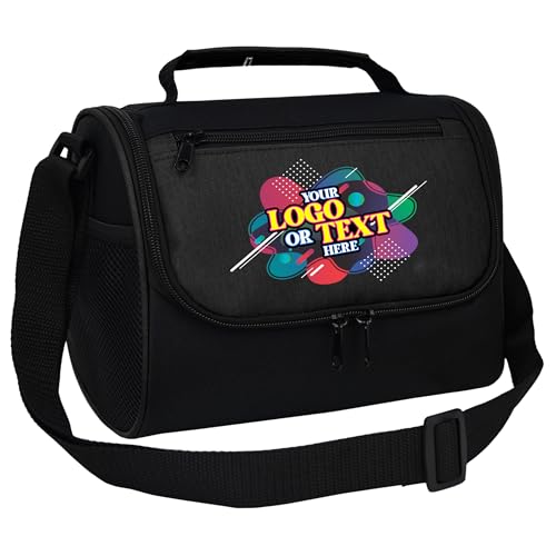 Custom Soft Cooler Bag - Personalize Your Insulated Bag | for Corporate Events or Gifts - Leak Proof Customizable Small Portable Lunch Cooler Bag Holds 8 Beer Cans - 9.5 x 7.5 x 6.5 - color: Black, size: 48 Pack
