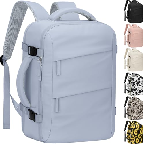 Tenot Large Travel Backpack for Women Personal Item for Airlines17 Inch Laptop Backpack College Business Work Weekender Hiking Womens Travel Backpack Blue - color: Blue, size: X-Large-17 Inch
